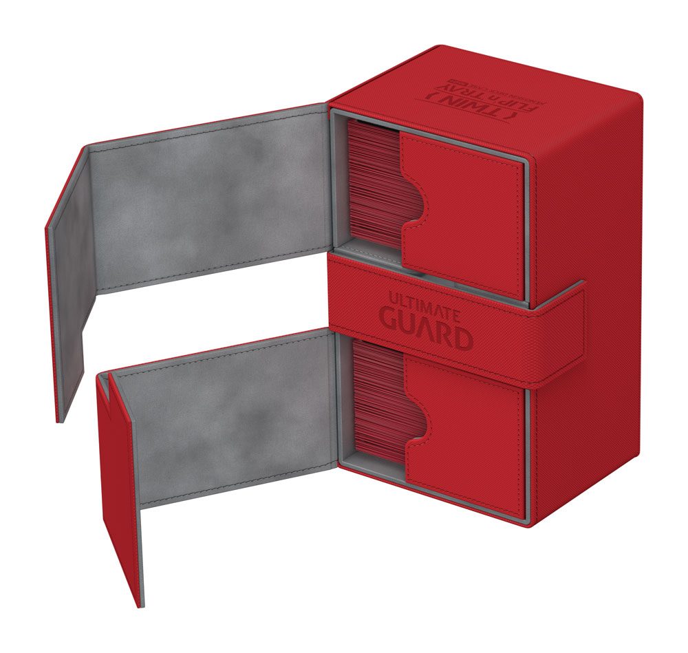 Ultimate Guard Twin Flip´n´Tray Deck Case 160+ Standardgröße XenoSkin™ Rot