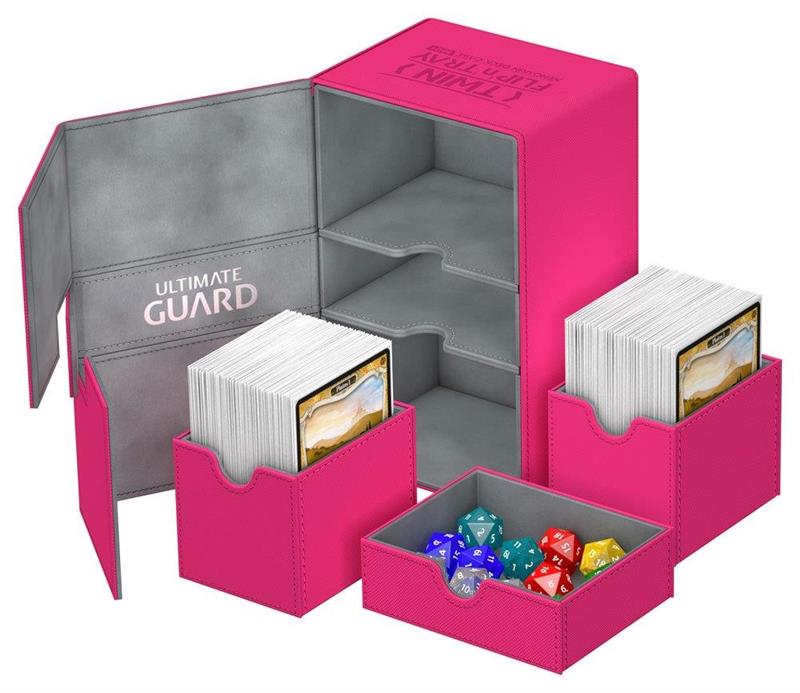 Ultimate Guard Twin Flip´n´Tray Deck Case 160+ Standard Size XenoSkin™ Pink