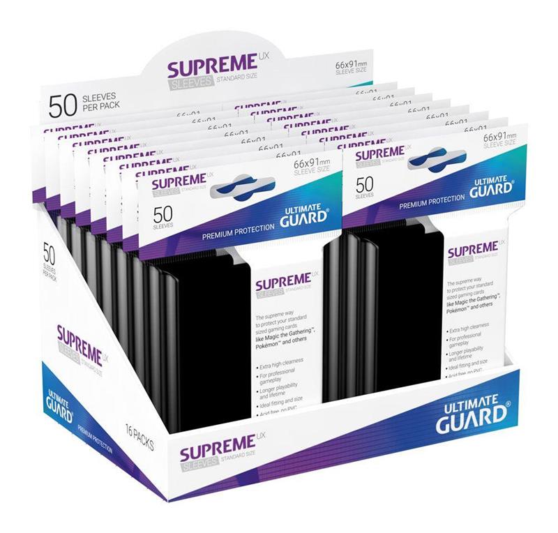 Ultimate Guard Supreme UX Sleeves Standardgröße Schwarz (50)