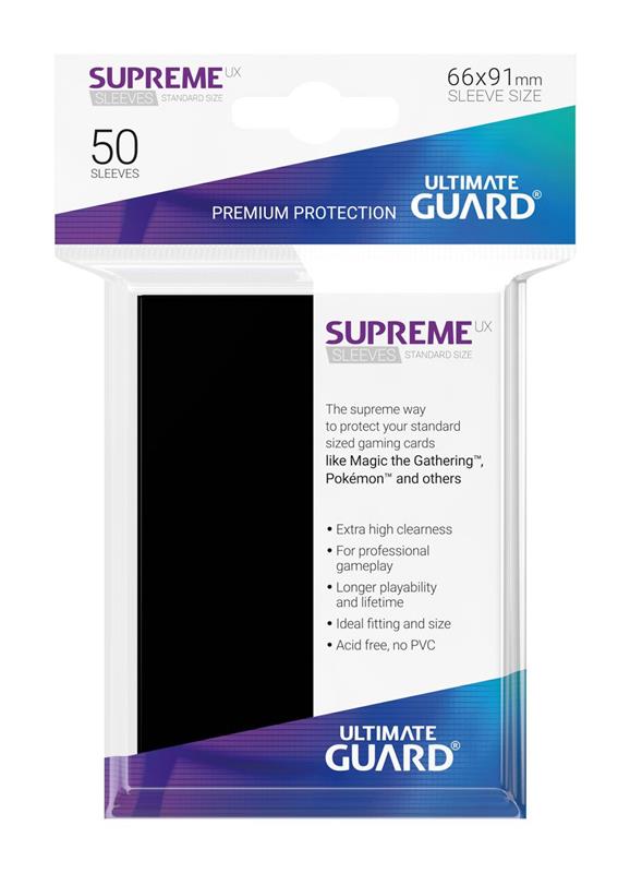 Ultimate Guard Supreme UX Sleeves Standardgröße Schwarz (50)