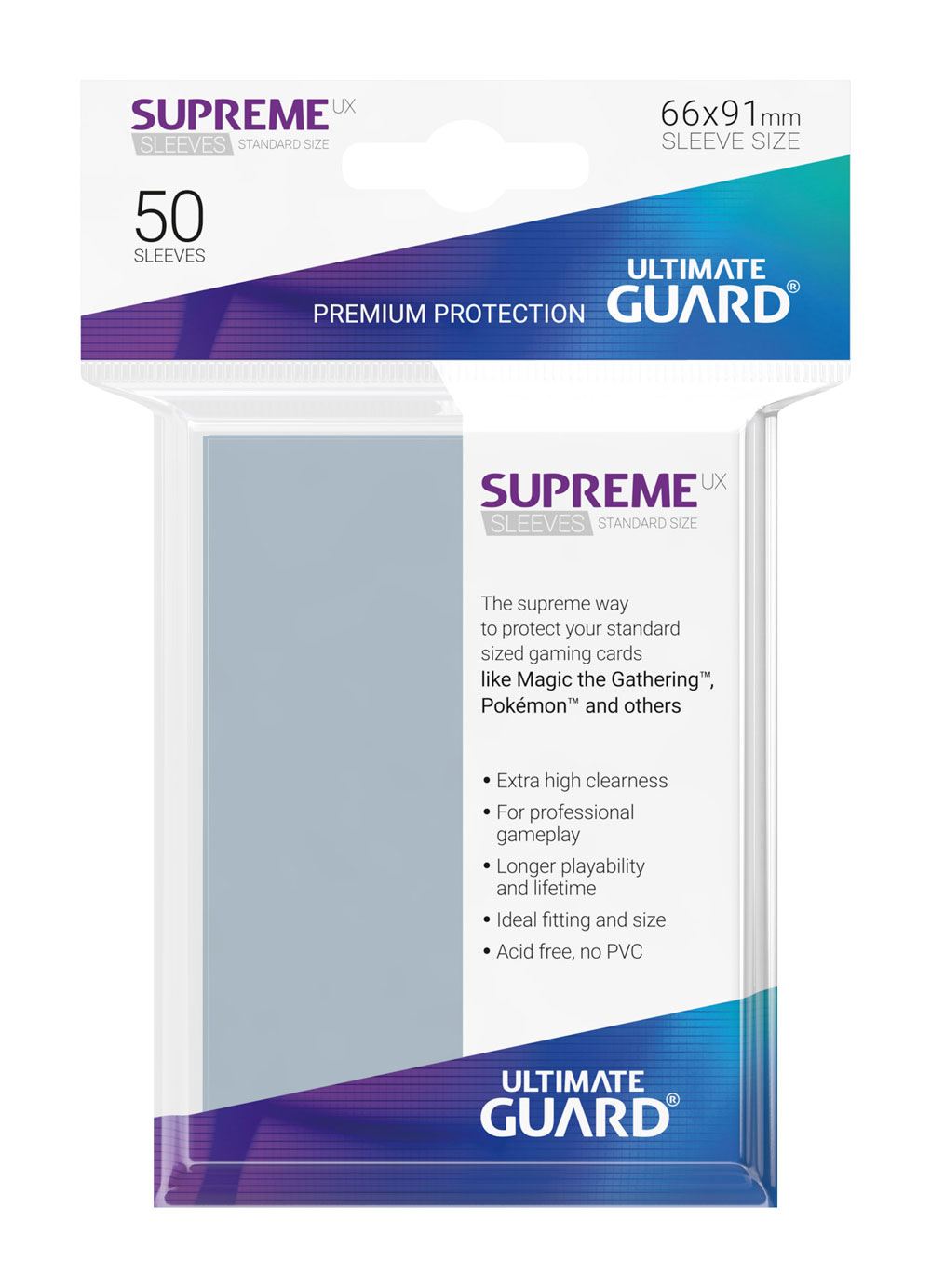 Ultimate Guard Supreme UX Sleeves Standardgröße Transparent (50)
