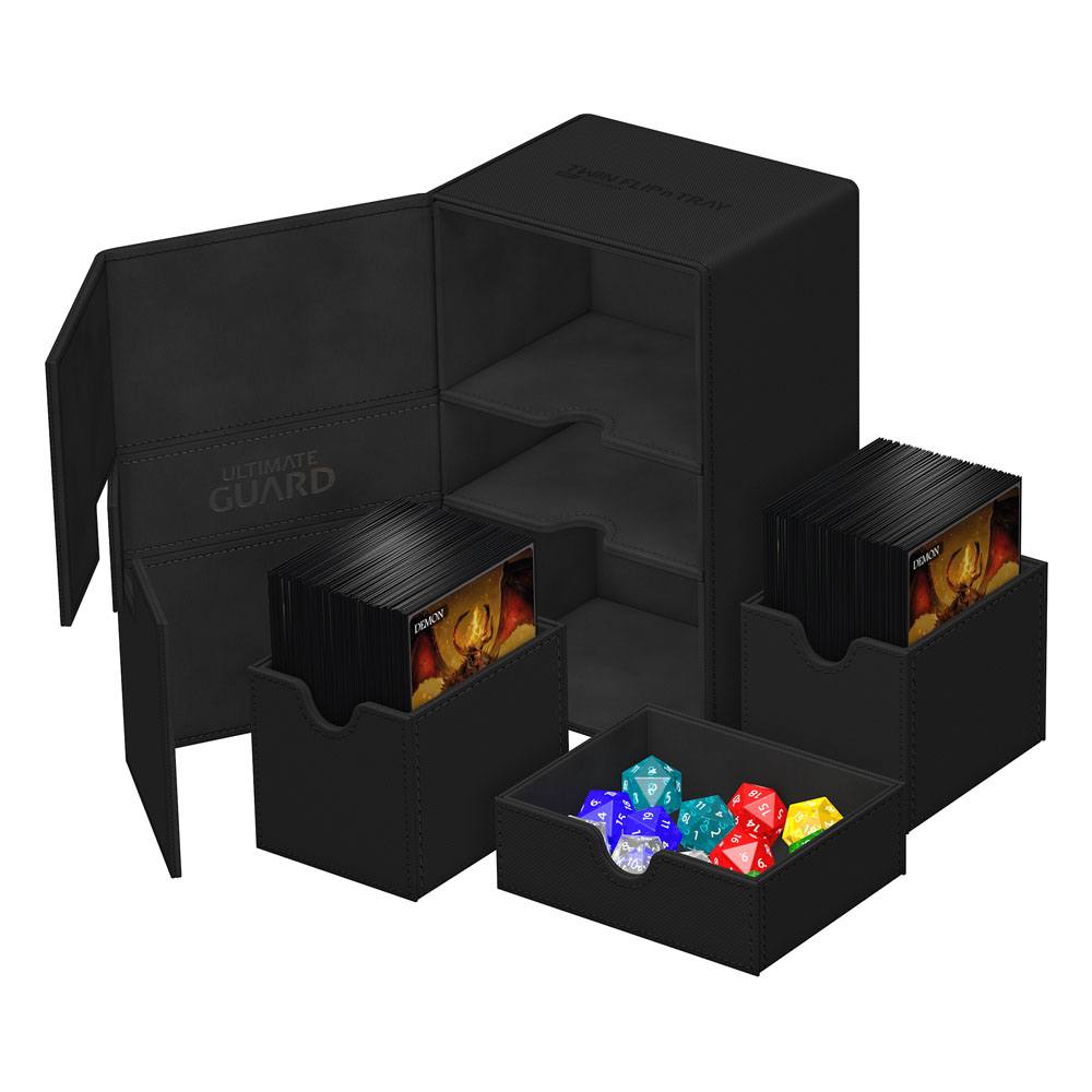 Ultimate Guard Twin Flip`n`Tray 160+ XenoSkin Monocolor Schwarz