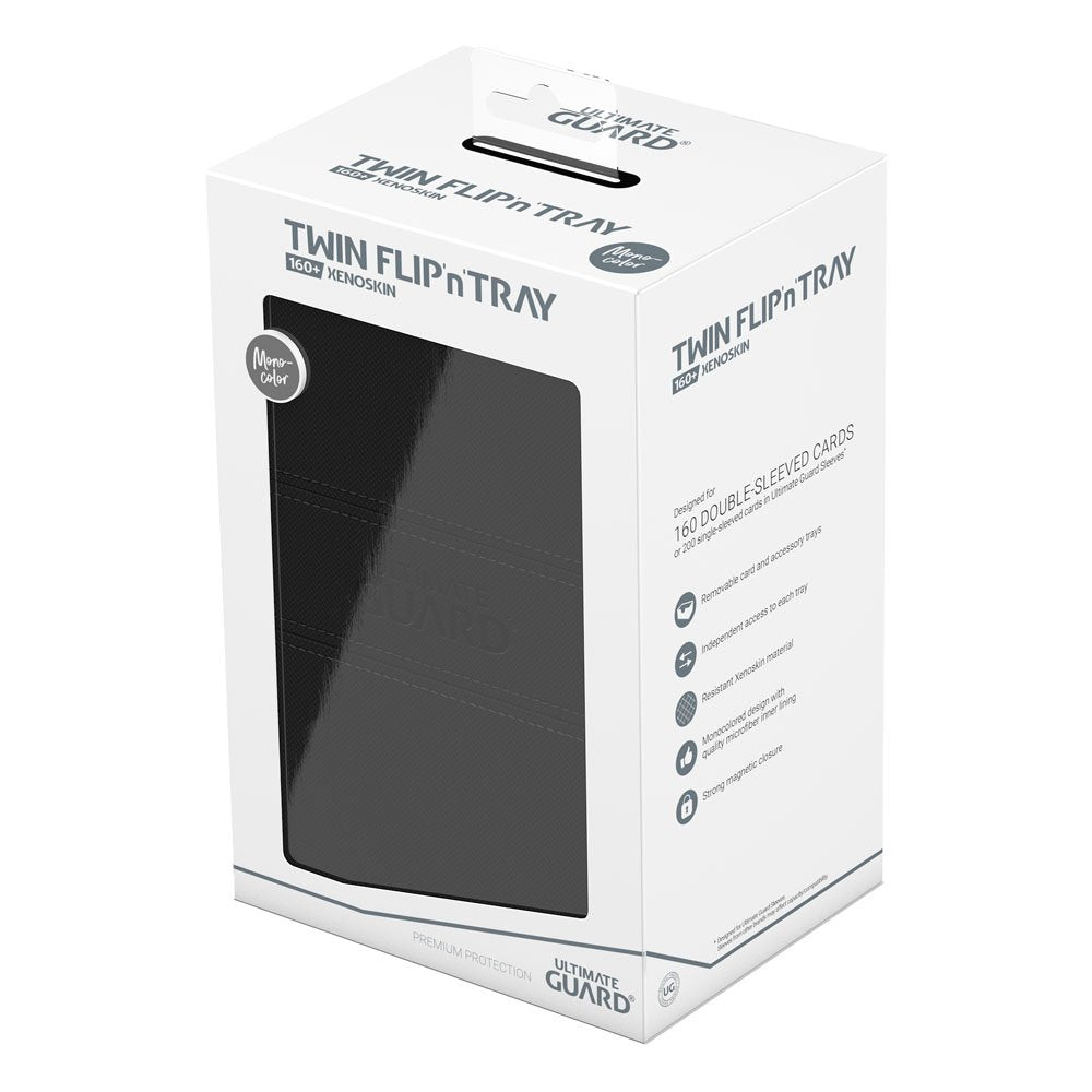 Ultimate Guard Twin Flip`n`Tray 160+ XenoSkin Monocolor Schwarz