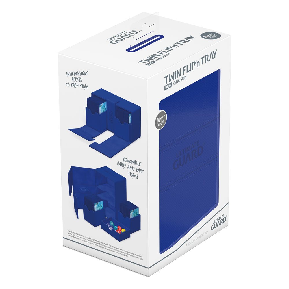 Ultimate Guard Twin Flip`n`Tray 160+ XenoSkin Monocolor Blau