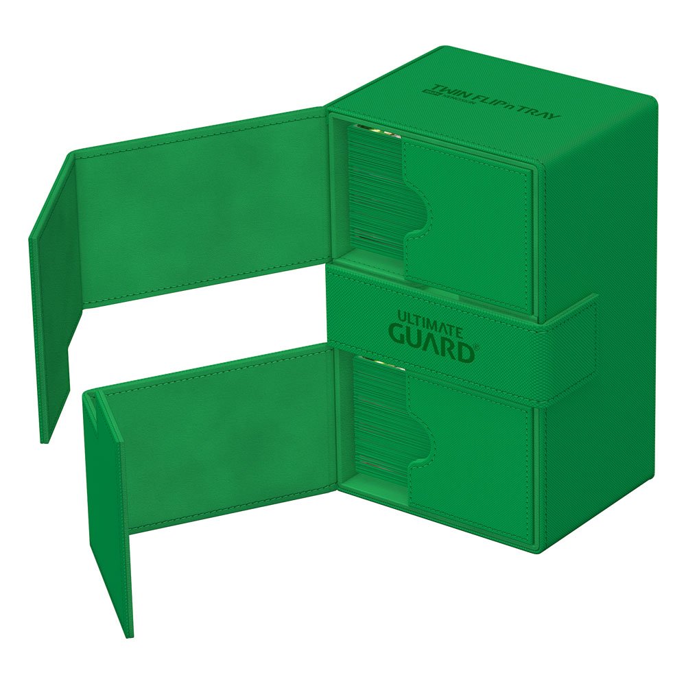 Ultimate Guard Twin Flip`n`Tray 160+ XenoSkin Monocolor Grün