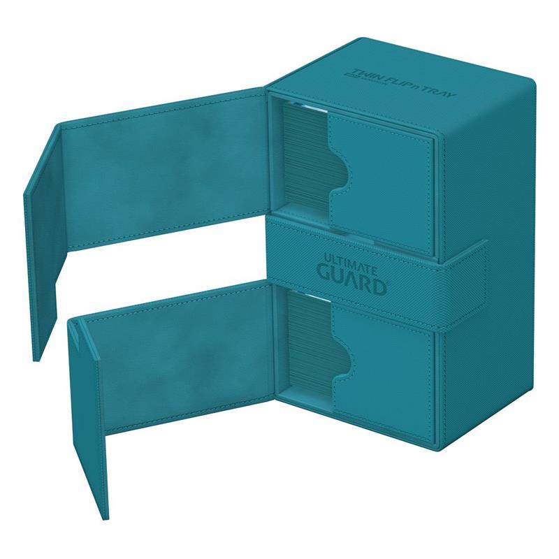 Ultimate Guard Twin Flip`n`Tray 160+ XenoSkin Monocolor Petrolblau