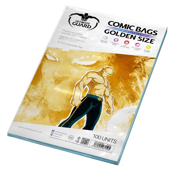 Ultimate Guard Comic Bags Resealable Golden Size (100)