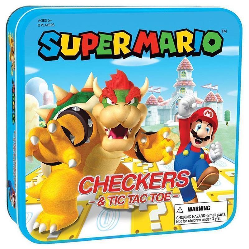 Super Mario Boardgame Checkers & Tic-Tac-Toe Mario vs. Bowser Collector's Game (EN)