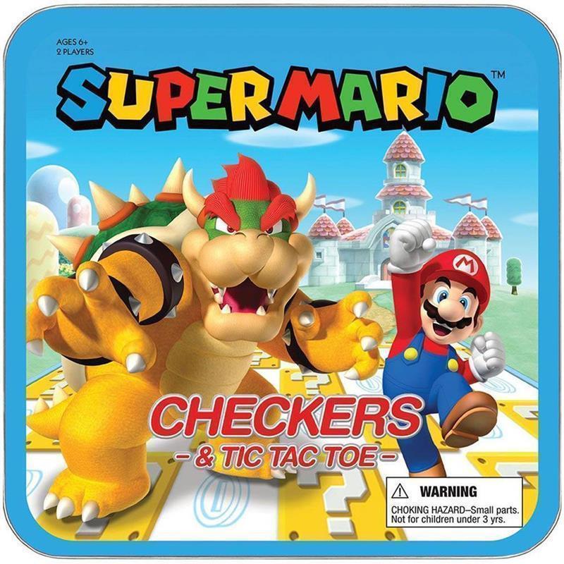 Super Mario Boardgame Checkers & Tic-Tac-Toe Mario vs. Bowser Collector's Game (EN)