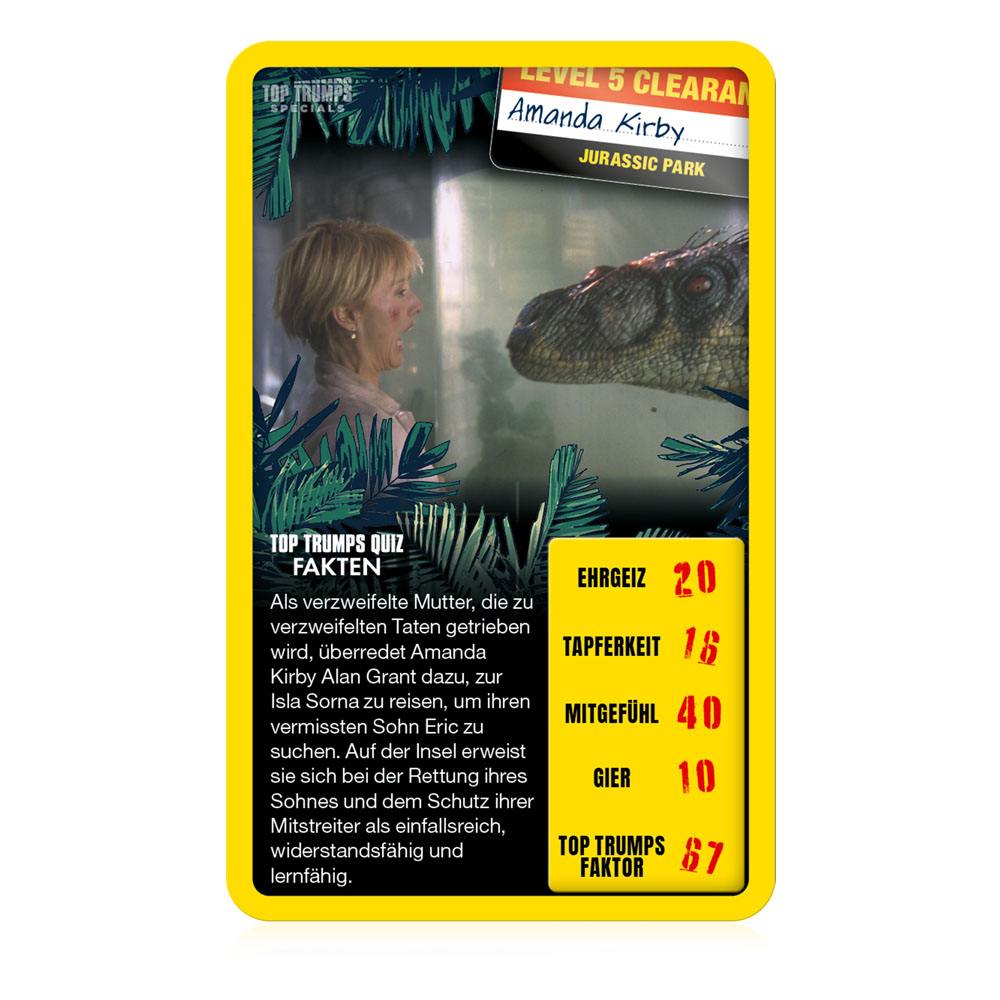 Jurassic Park Card Game Top Trumps Quiz (GER)