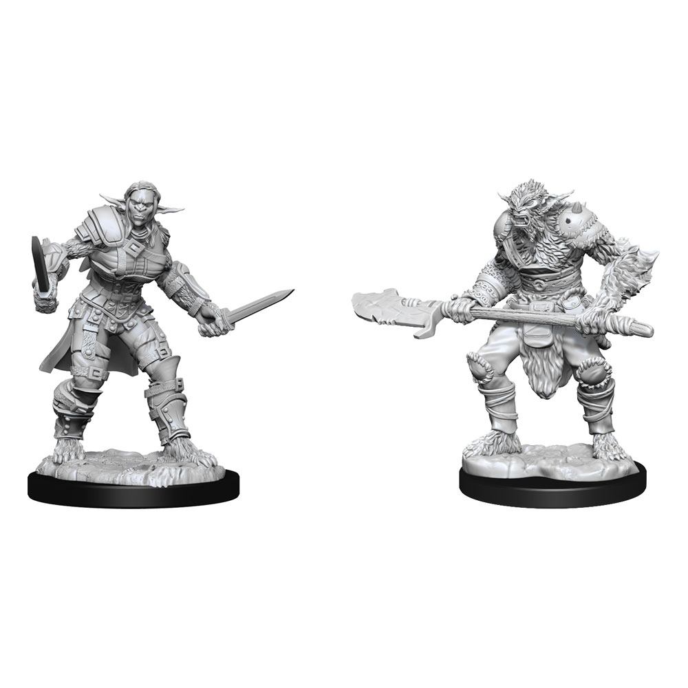 D&D Nolzur's Marvelous Miniatures Unpainted Miniatures Bugbear Barbarian Male & Bugbear Rogue Female