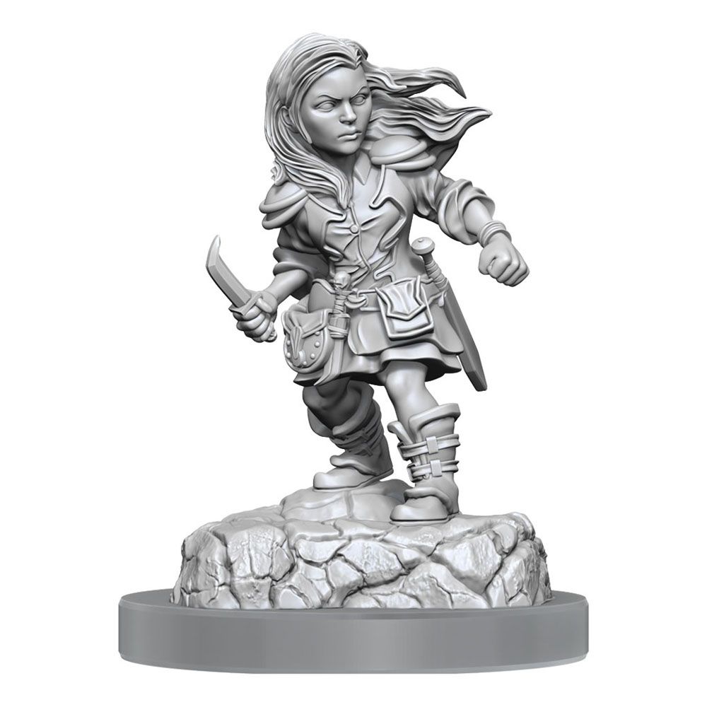 D&D Nolzur's Marvelous Miniatures Unpainted Miniatures 2-Pack Halfling Rogue Female