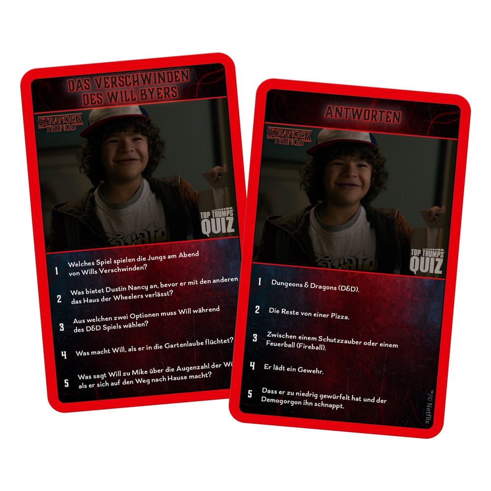 Stranger Things Card Game Top Trumps Quiz (GER)