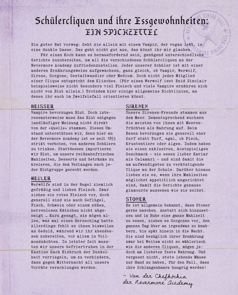 Das offizielle Wednesday Kochbuch - Überaus seltsame Rezepte der Nevermore Academy