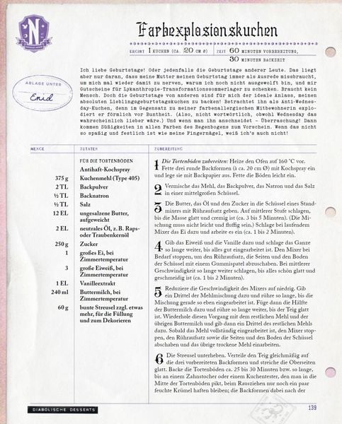 Das offizielle Wednesday Kochbuch - Überaus seltsame Rezepte der Nevermore Academy
