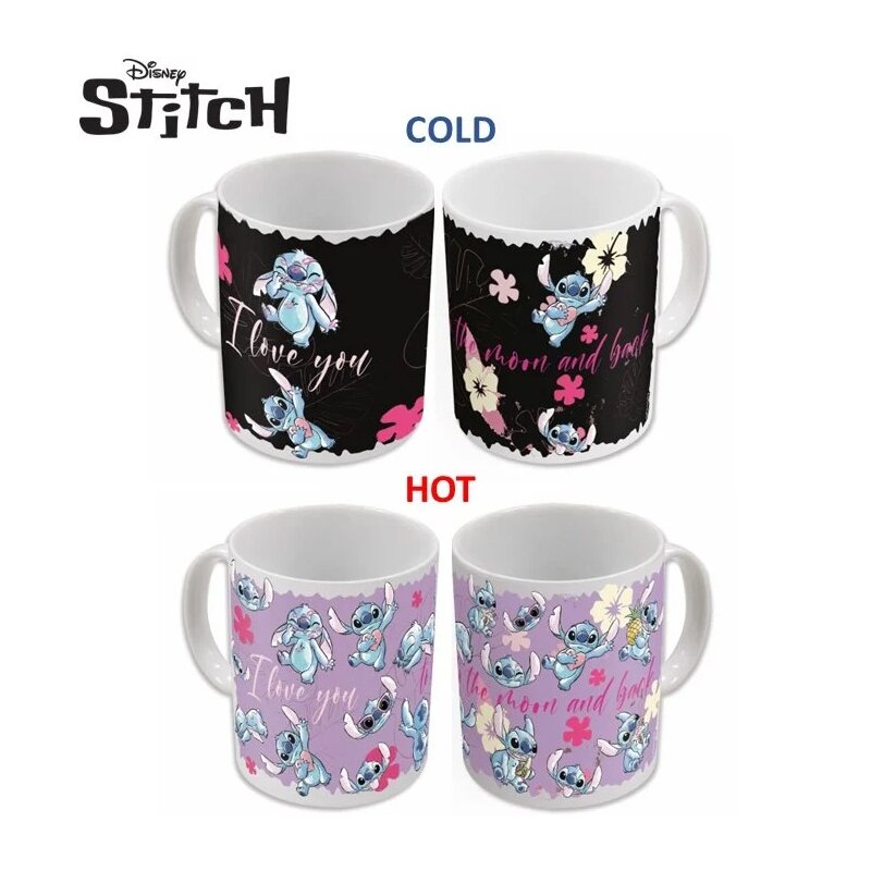 Disney Stitch Tasse mit Thermoeffekt "I Love U"