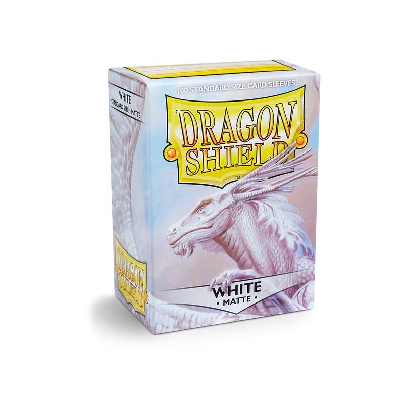 Dragon Shield Standard Sleeves - Matte White (100 Sleeves)
