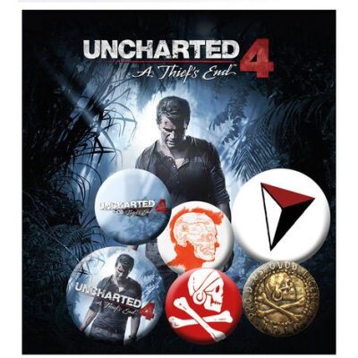 Uncharted 4 Pin Badges 6-Pack Mix 1
