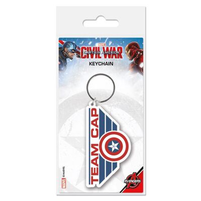 Captain America Civil War Rubber Keychain Team Cap 6 cm