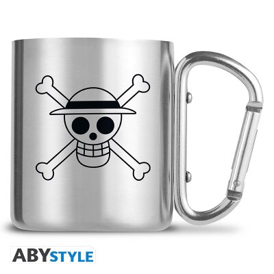 One Piece Mug Carabiner "Ruffy & Skull"