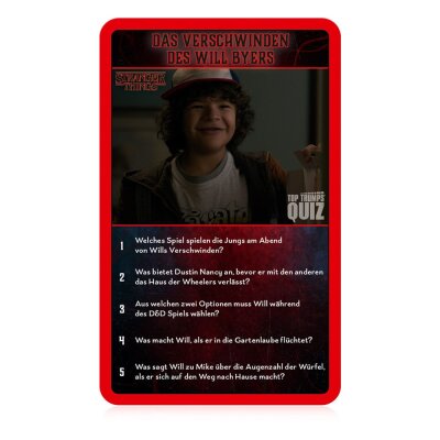 Stranger Things Card Game Top Trumps Quiz (GER)