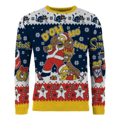 Simpsons Christmas Sweater Doh Ho Ho! Size M