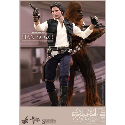 Actionfiguren Doppelpack Hot Toys - Han Solo & Chewbacca 1/6, exclusive - STAR WARS