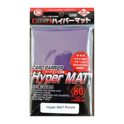 KMC Standard Sleeves - Hyper Mat Purple (80 Sleeves)