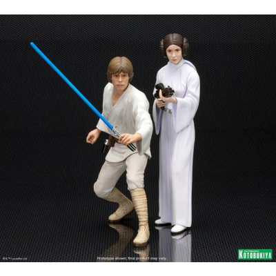 Statue - Luke Skywalker & Prinzessin Leia ARTFX+ Doppelpack 1/10 15 cm