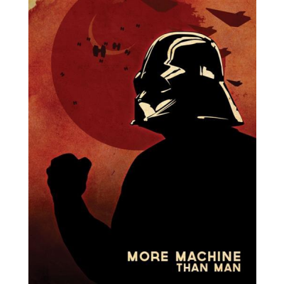 Blechschild - More Machine Than Man, 45 x 28 cm - STAR WARS