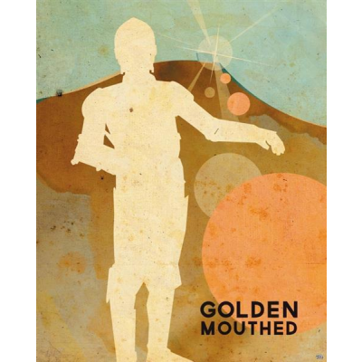 Blechschild - Golden-Mouthed, 45 x 28 cm - STAR WARS