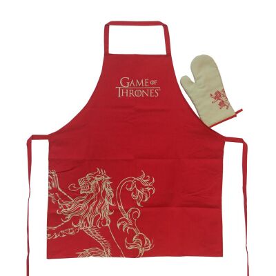 Game of Thrones cooking apron with oven mitt Lannister