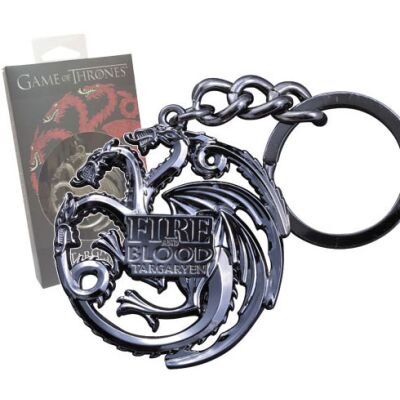 Game of Thrones Metal Keychain Targaryen Sigil