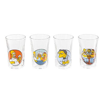 Simpsons Shotglass 4-Pack To Alcohol!