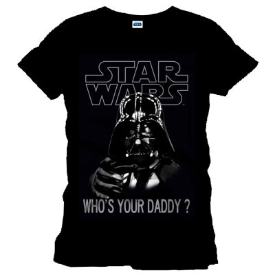 T-Shirt - Whos Your Daddy, Schwarz