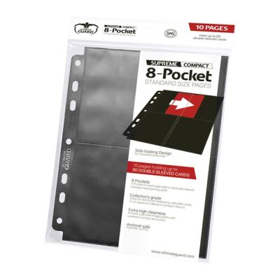 Ultimate Guard 8-Pocket Compact Pages Side-Loading Black...