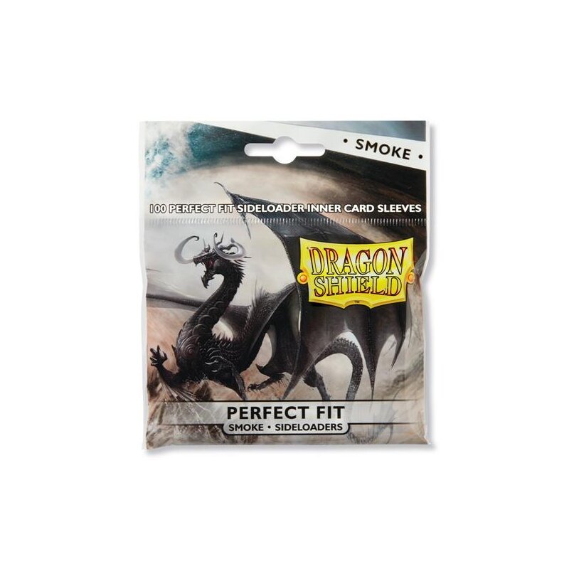 Dragon Shield Standard Perfect Fit Sideloading Sleeves - Clear/Smoke (100 Sleeves)