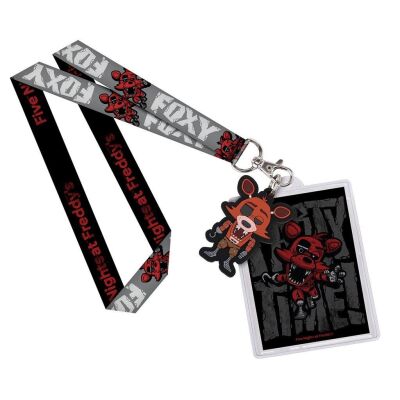 Five Nights at Freddys Lanyard with Rubber Keychain Foxy