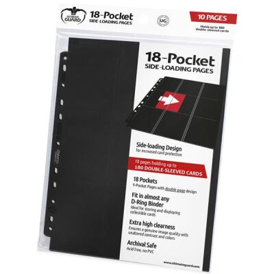 Ultimate Guard 18-Pocket Pages Side-Loading Schwarz (10)