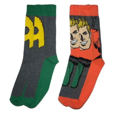 DC Comics Mens Socks 2-Pack Aquaman