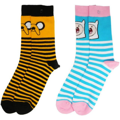 Adventure Time Damen Socken Doppelpack Jake & Finn