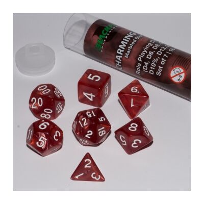 Blackfire Dice - 16mm Role Playing Dice Set - Charming...