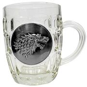 Game of Thrones Beer Glass Stark Metallic Logo