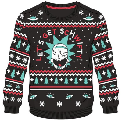 Rick & Morty Christmas Pullover Get Schwifty