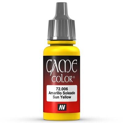 Vallejo Game Color: 006 Sun Yellow, 17 ml