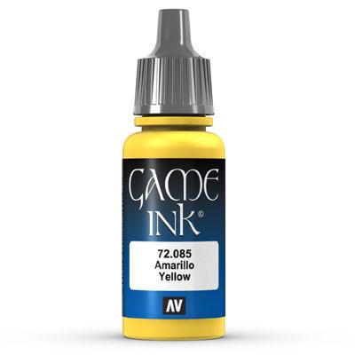 Vallejo Game Color Ink: 085 Ink Yellow, 17 ml