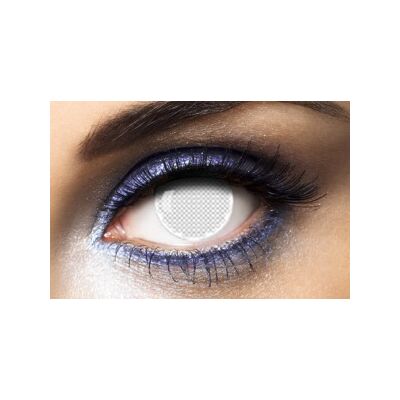 Farbige Kontaktlinsen Screen White, 1 Jahr