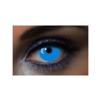 Coloured contact lenses UV Glow Blue, 1 year