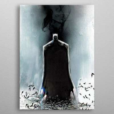 DC Comics Metall-Poster Batman Light Absorption Black...
