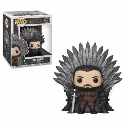 Game of Thrones POP! Deluxe Vinyl Figur Jon Snow on Iron Throne 15 cm